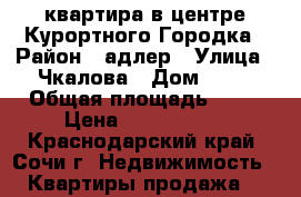 квартира в центре Курортного Городка › Район ­ адлер › Улица ­ Чкалова › Дом ­ 13 › Общая площадь ­ 21 › Цена ­ 3 100 000 - Краснодарский край, Сочи г. Недвижимость » Квартиры продажа   